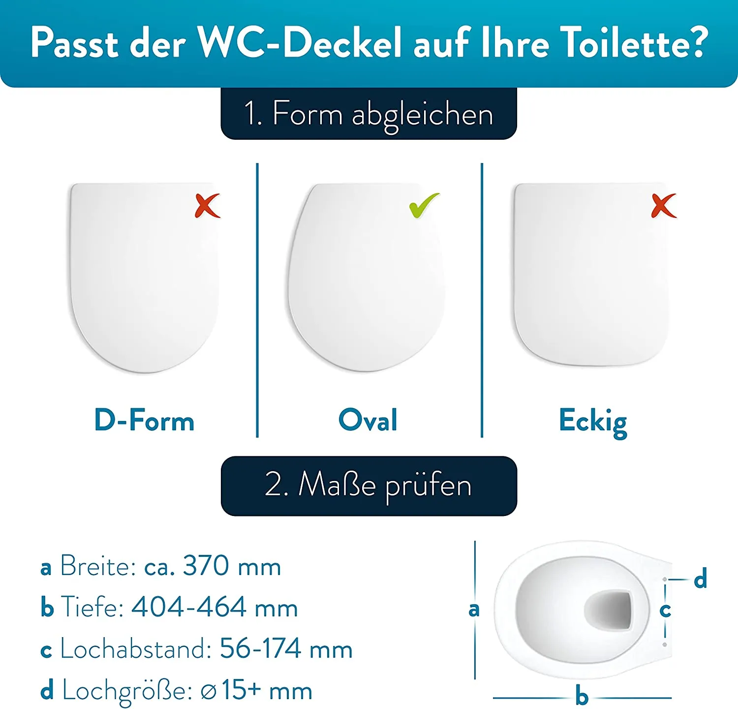 Benkstein® Premium Toilettendeckel antibakteriell weiss – Duroplast Klodeckel mit Quick-Release-Funktion und Softclose Absenkautomatik – Toilettensitz aus rostfreiem Edelstahl abnehmbar WC Sitz – Bild 4
