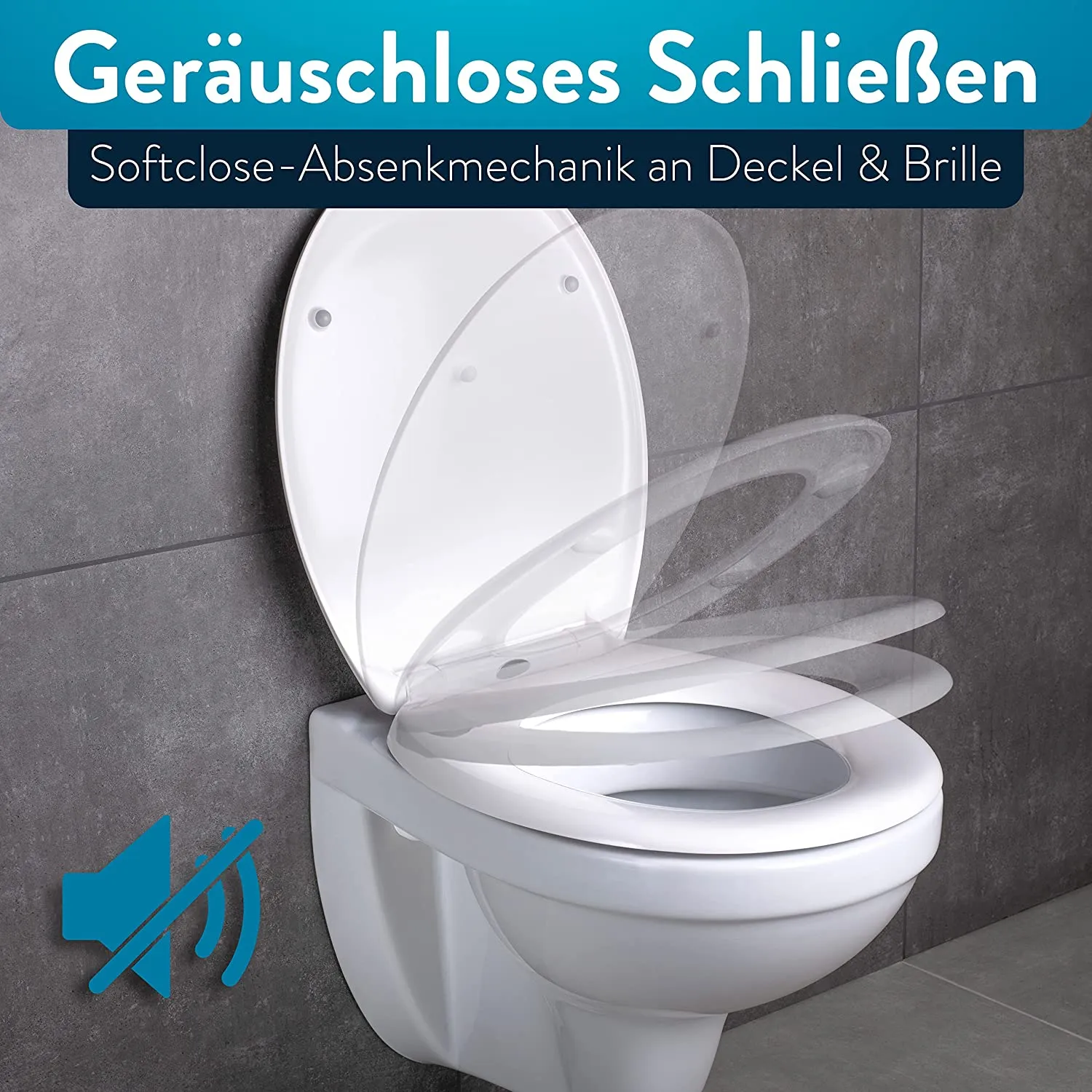 Benkstein® Premium Toilettendeckel antibakteriell weiss – Duroplast Klodeckel mit Quick-Release-Funktion und Softclose Absenkautomatik – Toilettensitz aus rostfreiem Edelstahl abnehmbar WC Sitz – Bild 6